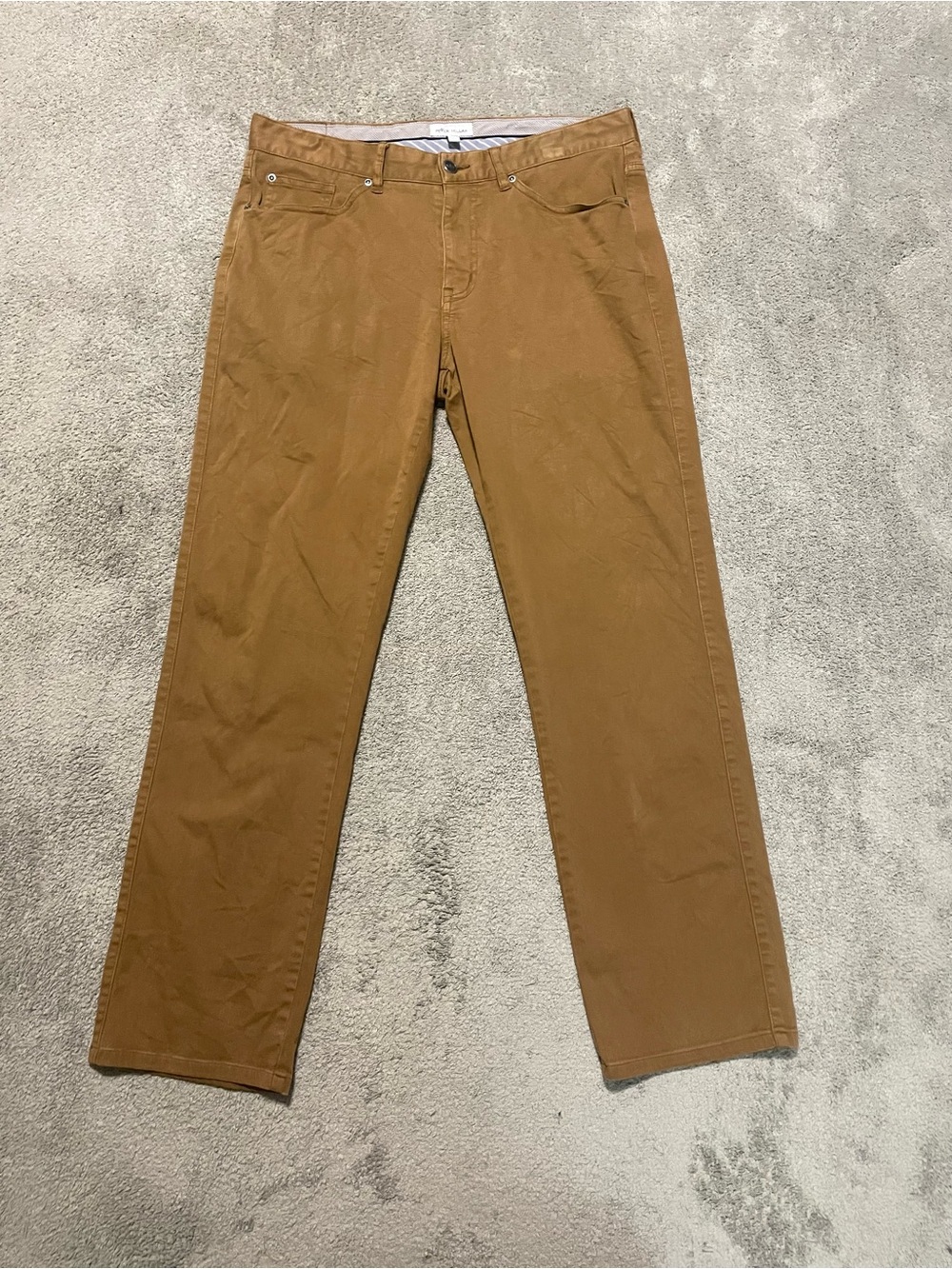Peter Millar Chino Pants Mens 34x29 Brown 5 Pocket Classic Stretch Golf